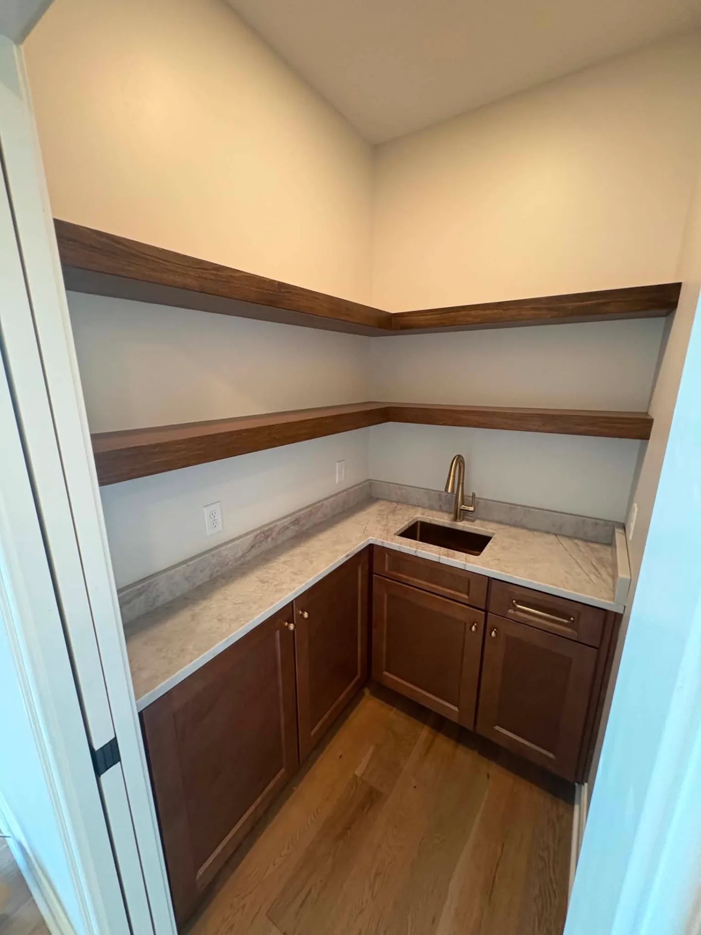 The Dark Selection — Walnut Butler's Pantry installed by Howard's Cabinet Installation