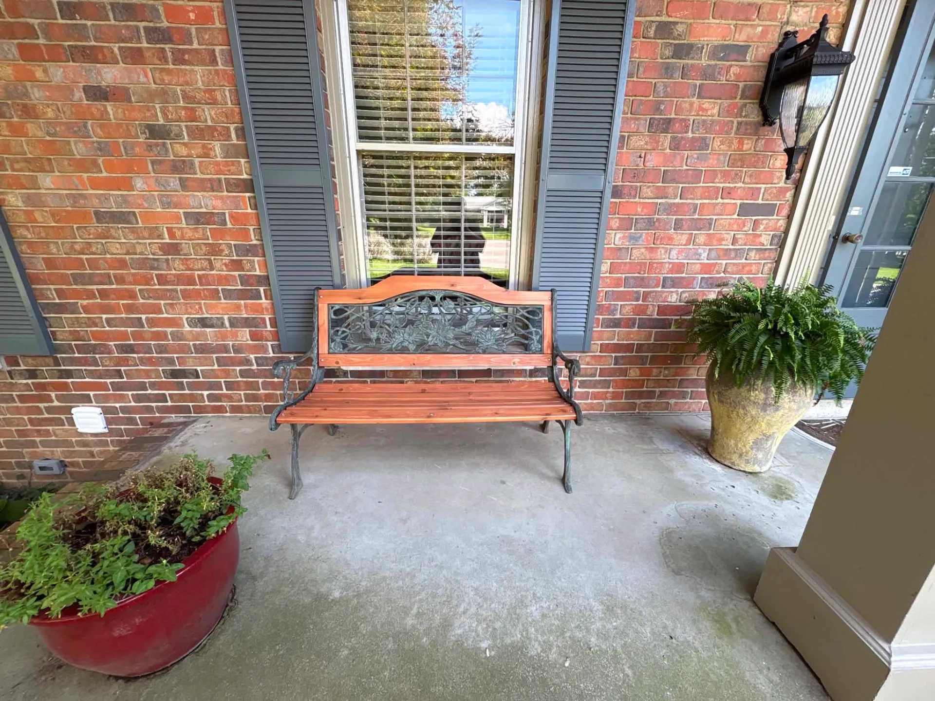 Bench, Set on the Porch — Custom Piece cabinetry installed by Howard's Cabinet Installation