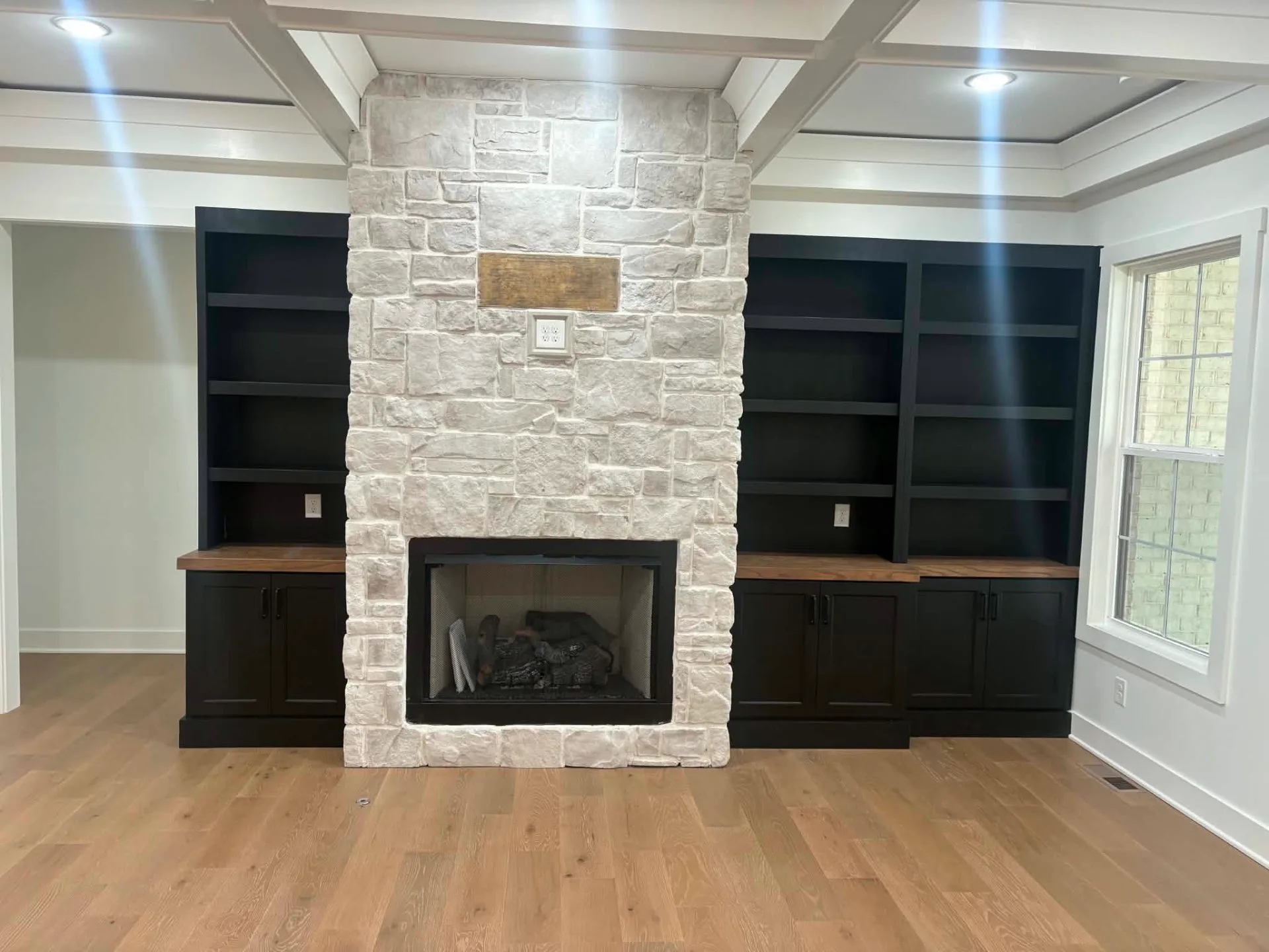Hearth Room Built-Ins — Living Room cabinetry installed by Howard's Cabinet Installation
