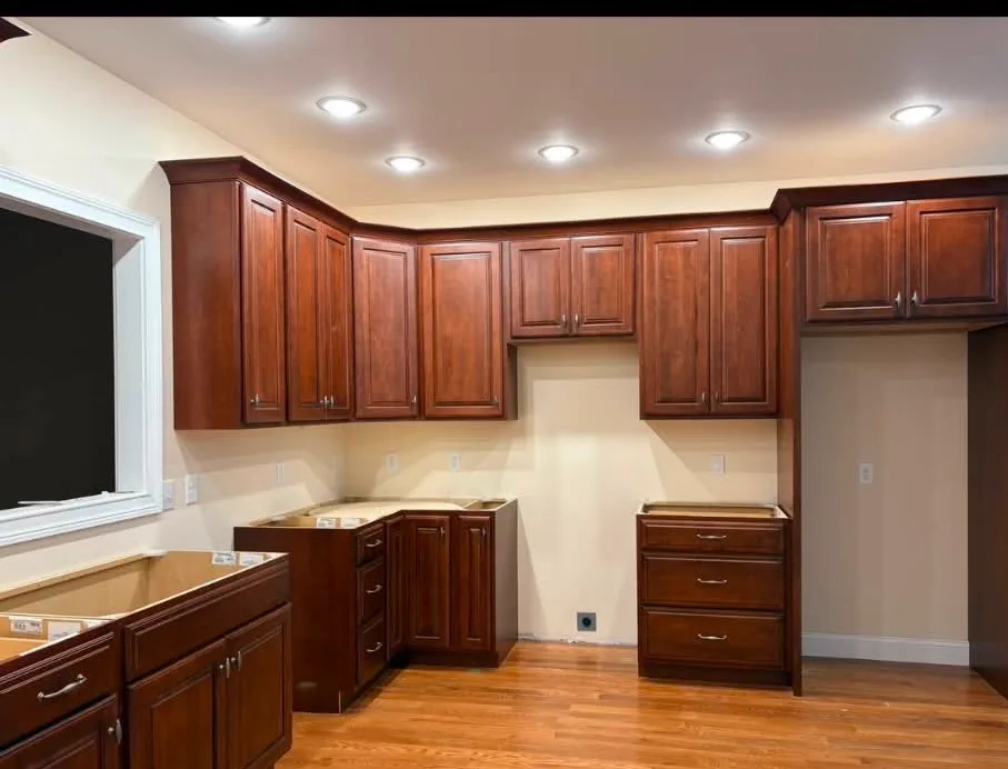 Coco Kitchen, Corner Run — Kitchen cabinetry installed by Howard's Cabinet Installation