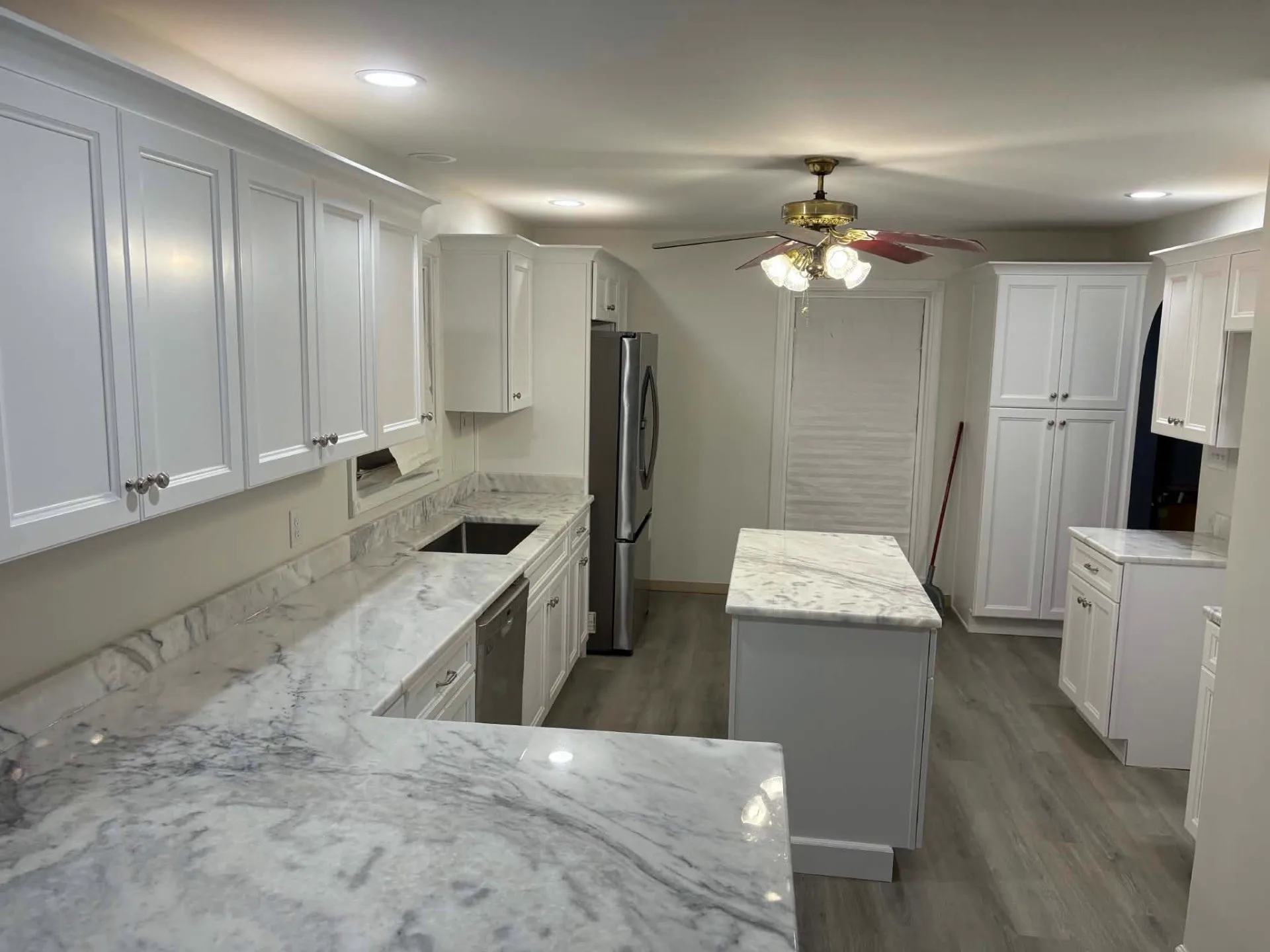 Galley Kitchen, Pantry Towers — Kitchen cabinetry installed by Howard's Cabinet Installation