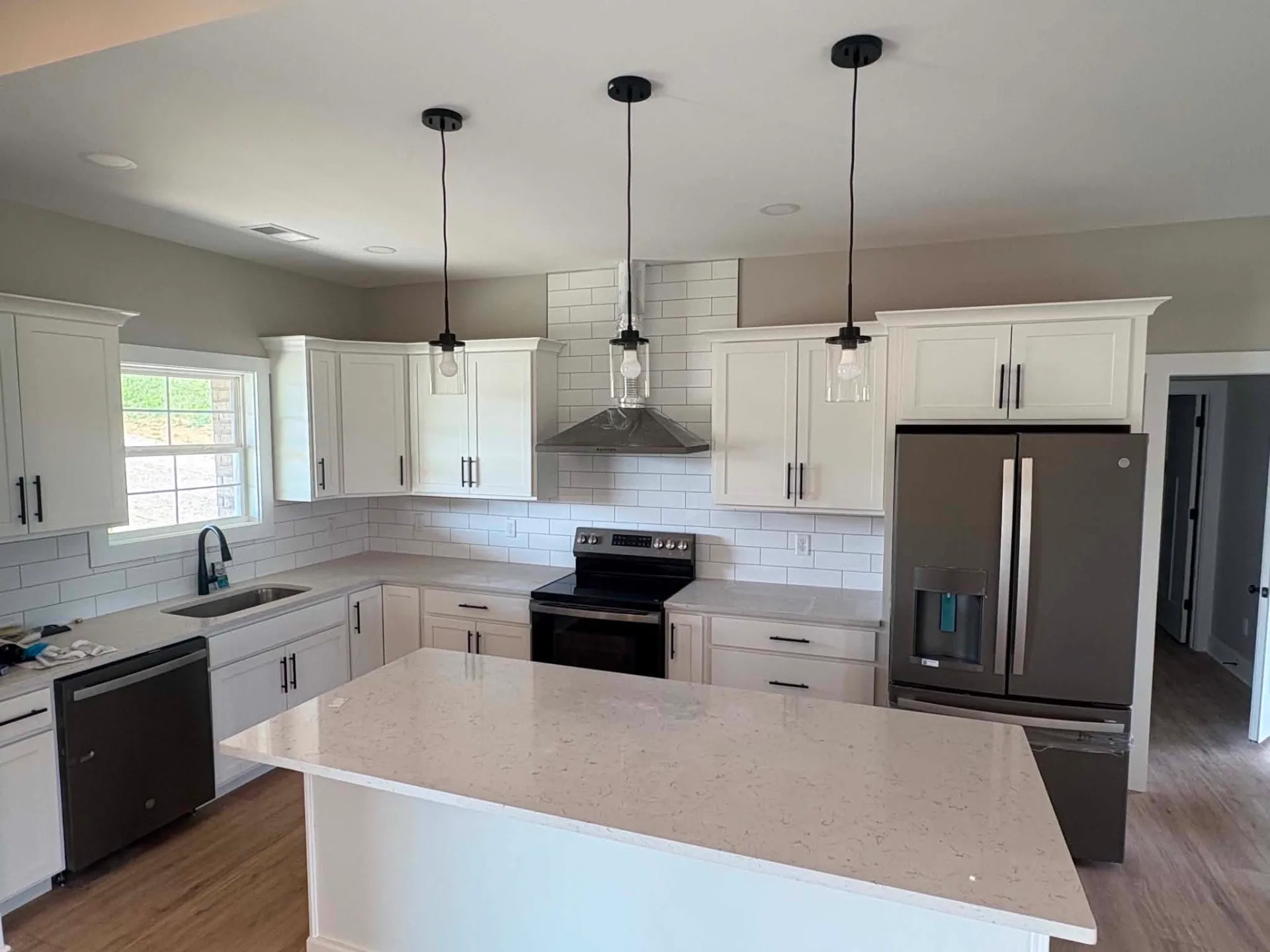 Subway Tile & Stacked Uppers — Kitchen cabinetry installed by Howard's Cabinet Installation