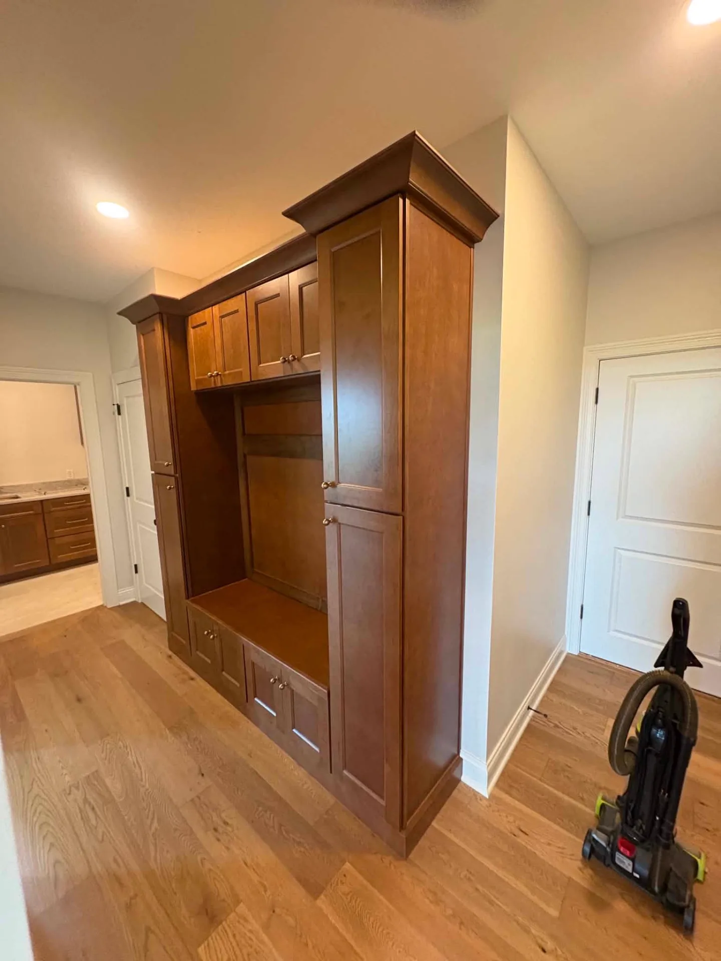 Mudroom Locker Wall — Mudroom cabinetry installed by Howard's Cabinet Installation